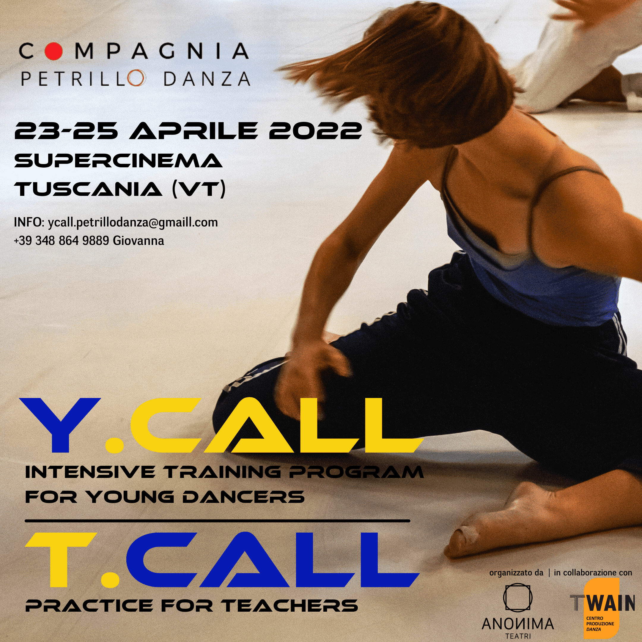 ycall per giovani danzatori - tcall per insegnanti di danza - focus compagnia petrillo danza