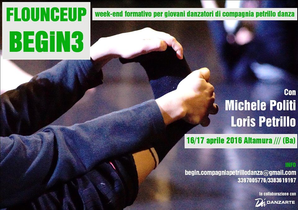 ycall intensive training program per giovani danzatori 2016 flounce up begin 3 - con michele politi e loris petrillo
