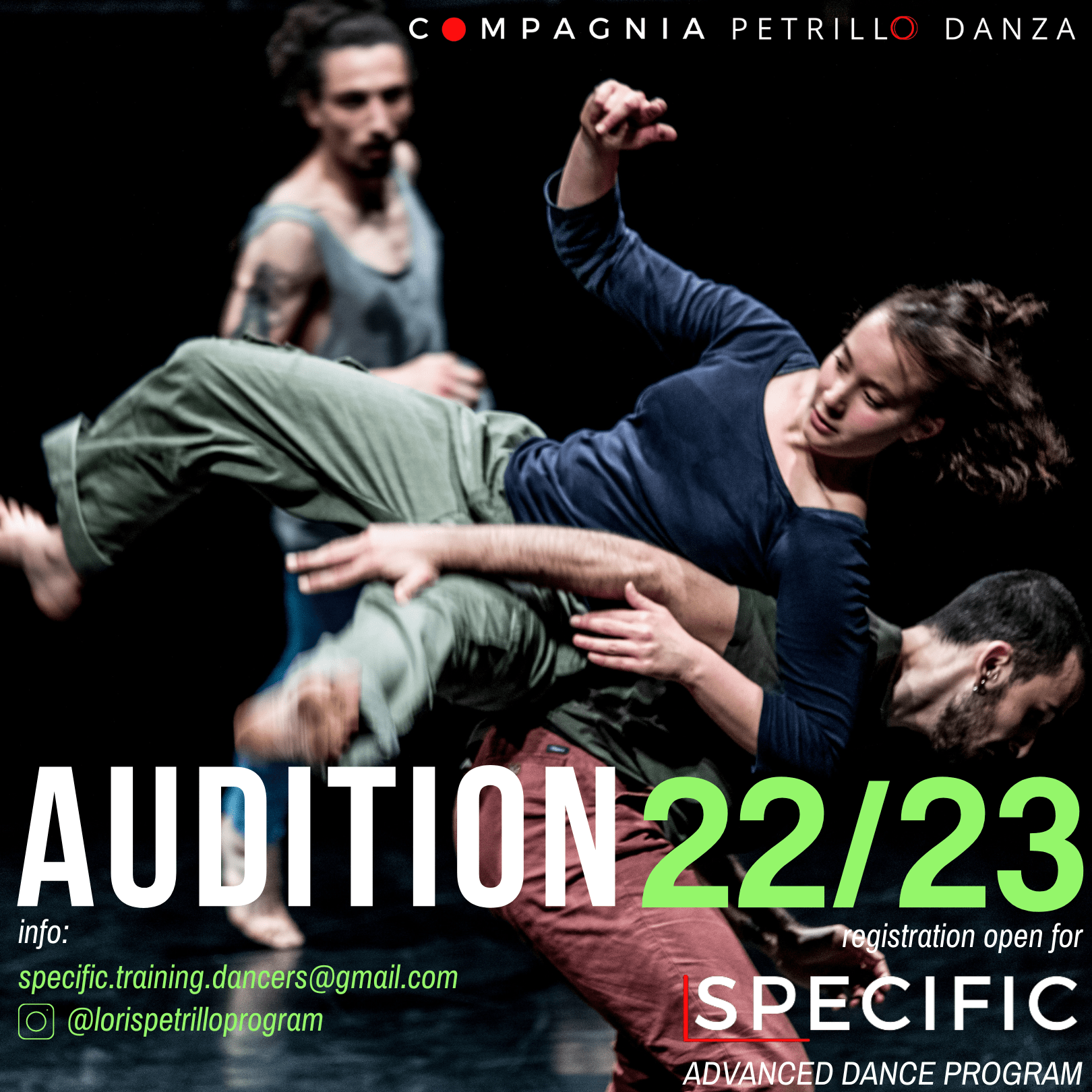 SPECIFIC Athletic and Artistic Training for Contemporary Dancers 22/23 1 Audizione Specific 2022/23 - dance program