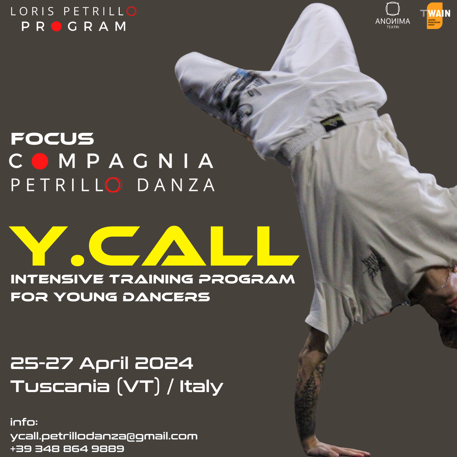 YCALL per giovani danzatori - workshop