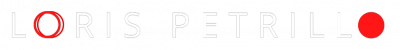 logo Loris Petrillo scritta bianca